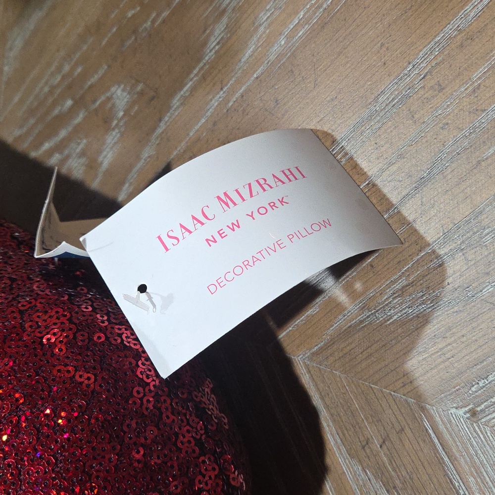 Red Sequin Lips Pillow - Picture 2 of 2